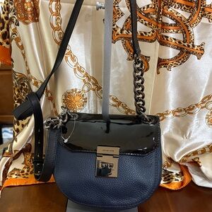 Michael Kors Black and Navy Crossbody Bag